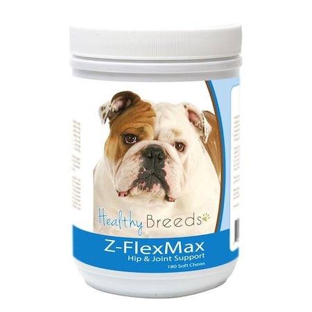 Healthy Breeds Healthy Breeds 840235156352 Bulldog Z-Flex Max Dog Hip & Joint Support - 180 Count 840235156352